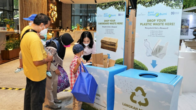Ilustrasi daur ulang sampah.