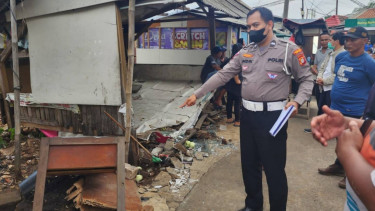 Lokasi kecelakaan truk maut di Tambun