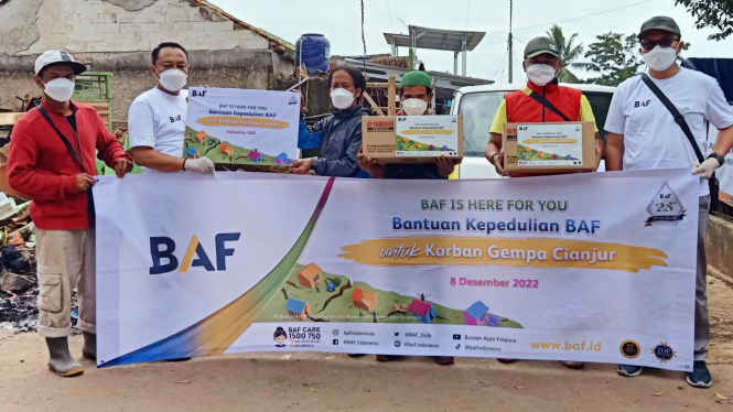 BAF menyalurkan bantuan kepada korban Gempa Cianjur