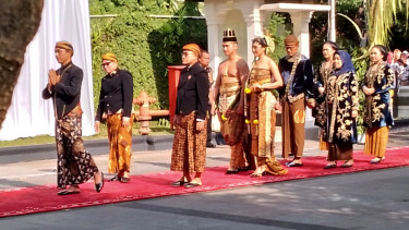 Prosesi adat ngunduh mantu pernikahan Kaesang Pangarep dan Erina Gudono
