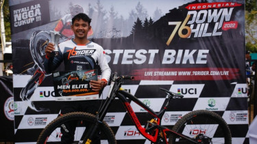 Pembalap Downhill Squad, Mohammad Abdul Hakim, juara 76 Indonesian Downhill 2022 seri kedua