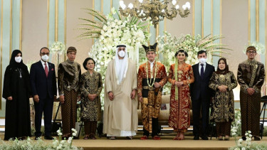 Khalid bin Mohamed bin Zayed Al Nahyan hadiri pernikahan Kaesang-Erina