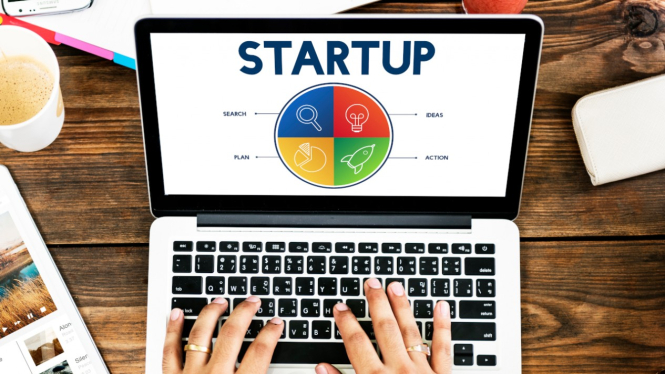 Ilustrasi perusahaan rintisan atau startup.