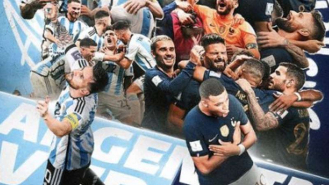 Duel Timnas Argentina vs Prancis di final Piala Dunia 2022