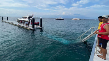 35 Penumpang Turis Nyemplung ke Laut Akibat Jembatan Nusa Penida Ambruk