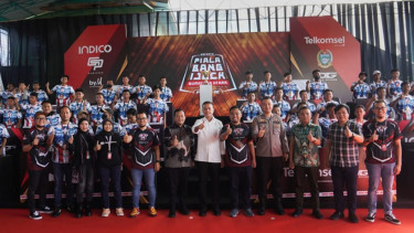  Wagub Sumut, Musa Rajekshah saat membuka kompetisi e-Sports di Kota Medan