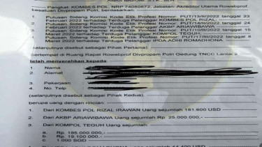 Bukti setor uang kasus jam tangan mewah Richard Mille