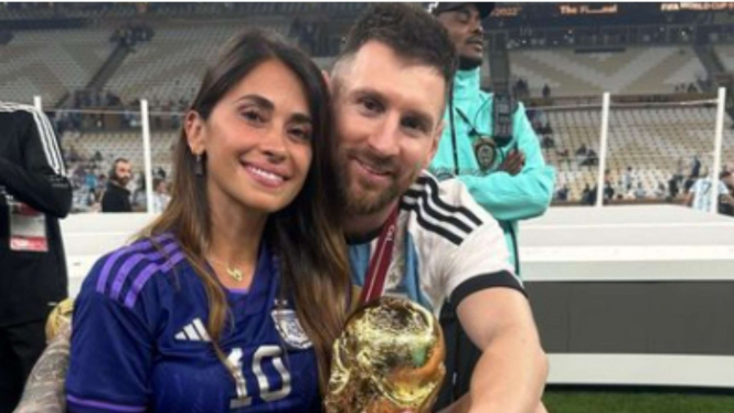 Antonela Roccuzzo & Lionel Messi