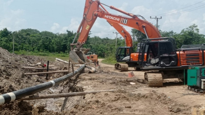 Kebakaran pipa gas Petrocina di Tanjung Jabung Jambi
