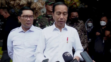Presiden Jokowi di pasar Cigombong. Kabupaten Bogor