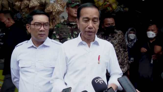 Presiden Jokowi di pasar Cigombong. Kabupaten Bogor