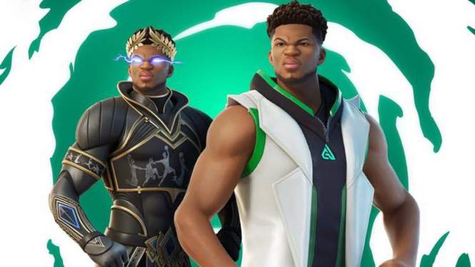 Skin Giannis Antetokounmpo di Fortnite.