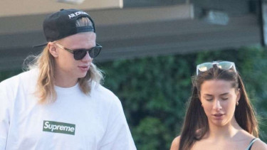 Erling Haaland dan kekasihnya Isabel Haugseng Johansen