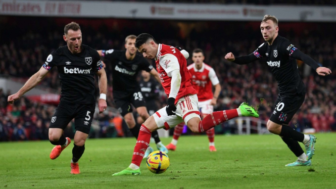 Gabriel Martinelli, Duel Arsenal vs West Ham United 3-1