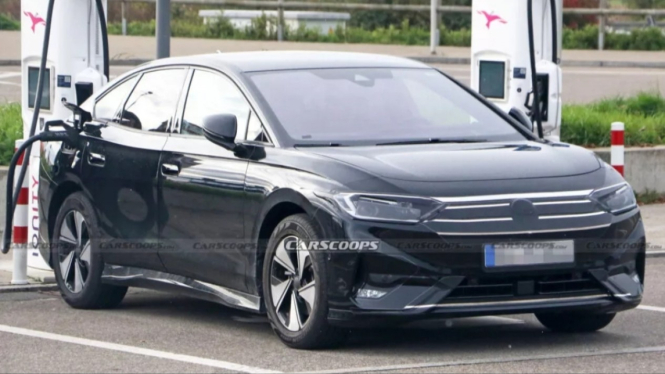 Ilustrasi gambar mobil listrik volkswagen terbaru