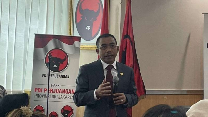 Ketua Fraksi PDI Perjuangan (PDIP) DPRD DKI Jakarta Gembong Warsono 