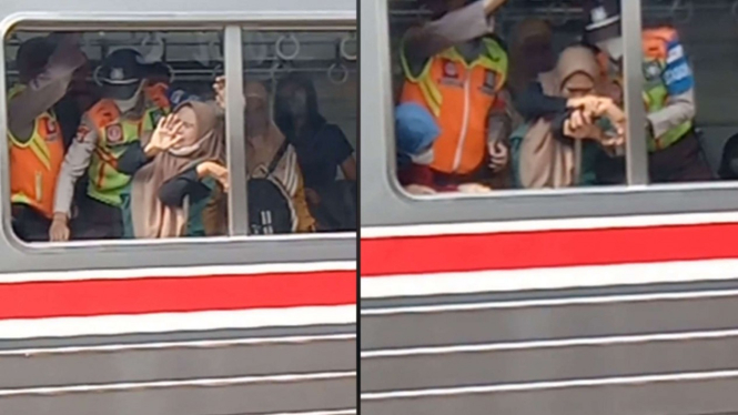 Viral Jari Emak-Emak Kejepit Jendela Kaca KRL, Netizen: Kok Bisa