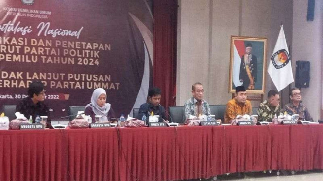 KPU mengumumkan hasil verifikasi faktual dan penetapan Partai Ummat 