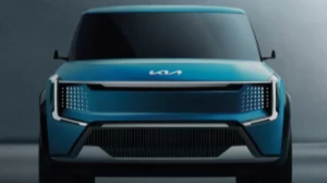 Ilustrasi gambar mobil listrik KIA EV9