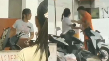 Viral seorang wanita ngamuk di SPBU