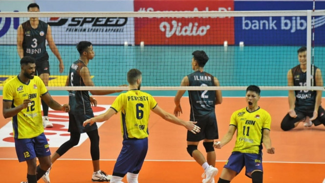 Jakarta STIN BIN kalahkan Jakarta BNI 46 di Proliga 2023