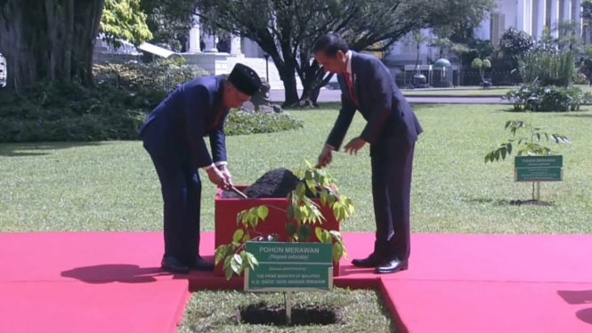 Presiden Jokowi dan PM Malaysia Anwar Ibrahim di Istana Bogor.