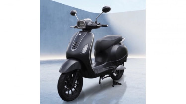 Ilustrasi gambar motor listrik mirip desain Vespa bernama Smoot Zuzu