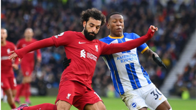 Mohamed Salah, Duel Brighton vs Liverpool 3-0