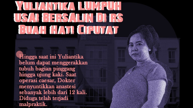 Dugaan praktek malpraktik pada Yuliantika berujung lumpuh usai operasi caesar