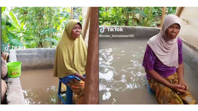 Emak-emak viral mandi lumpur