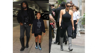 North West bertemu dengan istri baru Kanye West. Bianca Censori