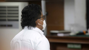Eks Kadiv Propam Polri Ferdy Sambo saat sidang agenda bacakan pledoi.