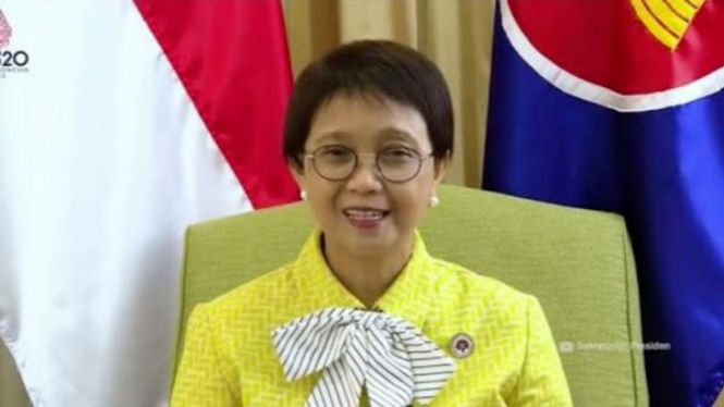 Menlu Indonesia Retno Marsudi (Tangkapan Layar dalam Kemkominfo TV)