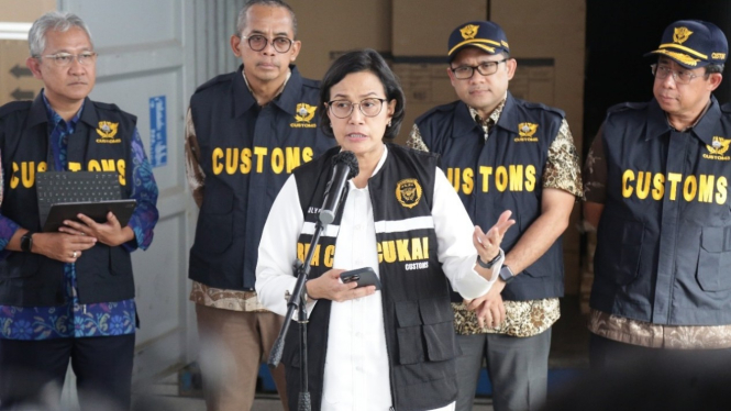 Menteri Keuangan RI, Sri Mulyani Indrawati melakukan kunjungan kerja ke Cikarang