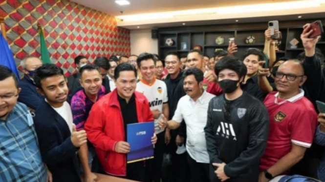 Erick Thohir maju jadi calon Ketua Umum PSSI (Foto/VIVA)