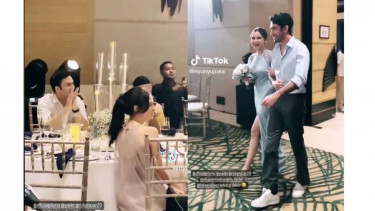Syifa Hadju jadi bridesmaid bareng Reza Rahadian, ekspresi Rizky Nazar disorot