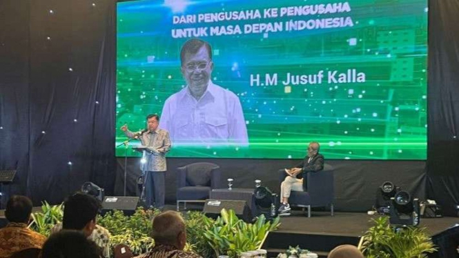 Jusuf Kalla di pertemuan dari pengusaha ke pengusaha untuk masa depan Indonesia