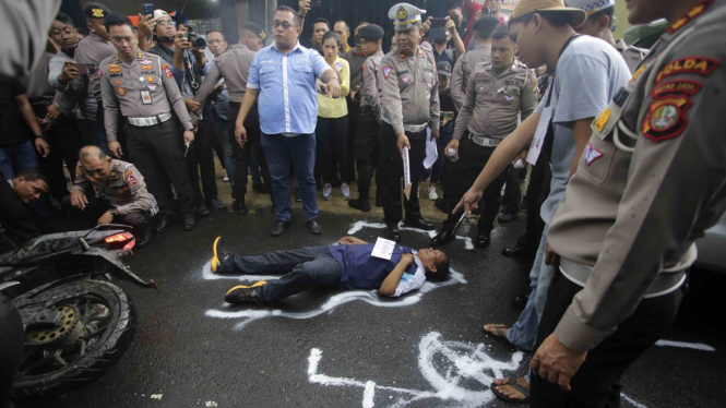 Rekonstruksi Kecelakaan Maut Mahasiswa UI Hingga Tewas