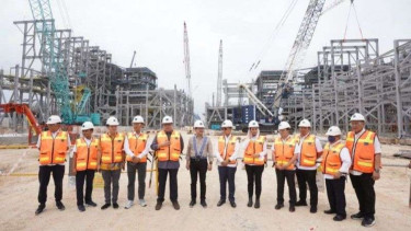 Menteri-menteri Jokowi kunjungi proyek smelter PT Freeport.