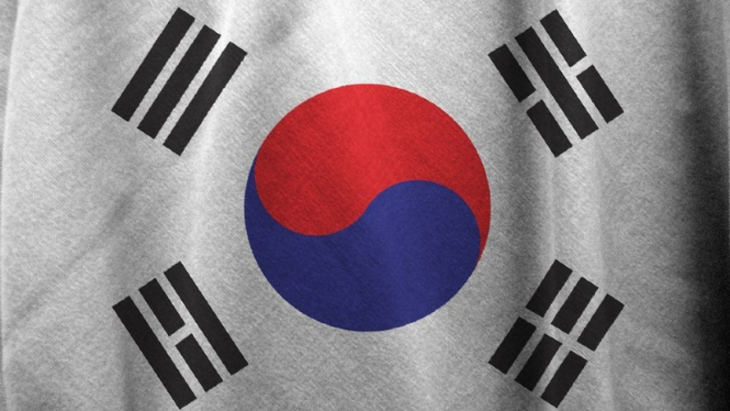 Bendera Korea Selatan.