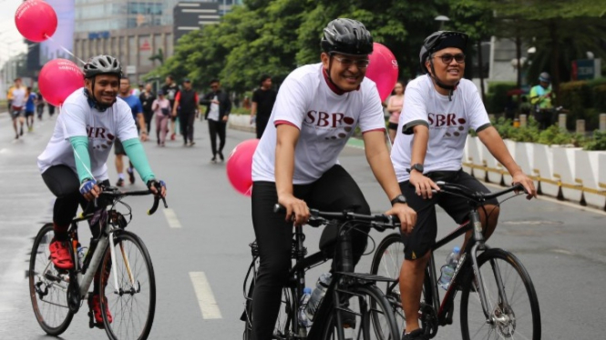 Gowes Bareng (GoBar) BRI di CFD, Minggu (39/1)