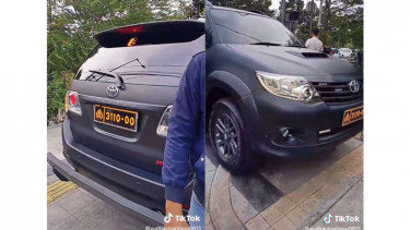 Viral Mobil Dinas Polisi Masuk Jalur Busway dan Tabrak Pemotor