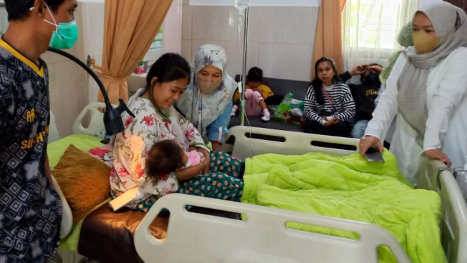 Kondisi pasien balita di RSMP Palembang, Sumatera Selatan