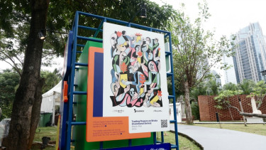 Karya seni NFT di Art Jakarta Gardens 2023. 