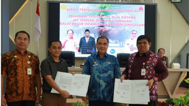 Penandatanganan Komitmen Kerjasama ara BBIB Singosari dengan Myternak Trading Ma