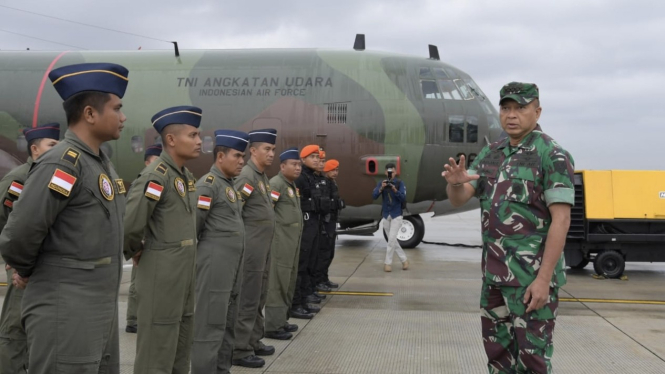 VIVA Militer: KSAU Marsekal TNI Fadjar Prasetyo cek kesiapan pasukan