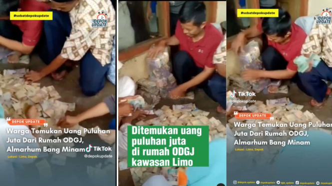 Waga Depok Temukan Uang Puluhan Juta dari Rumah ODGJ Sebatang Kara