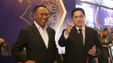 Erick Thohir, Ketua Umum PSSI dan Wakil Ketum PSSI Zainuddin Amali