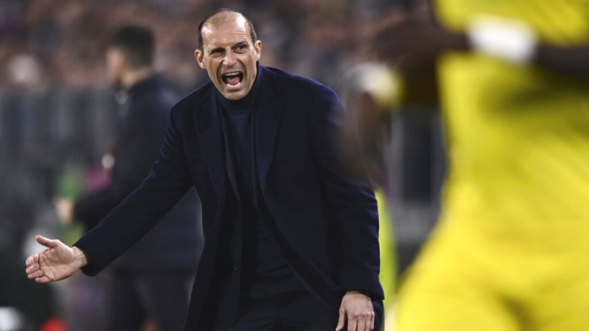 Massimiliano Allegri saat Juventus vs Nantes di Liga Europa