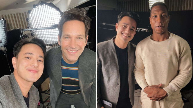 Billy Davidson bersama Jonathan Majors dan Paul Rudd
